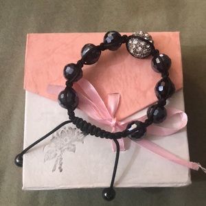 Shambala bracelet. Faceted crystals